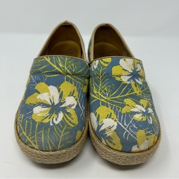 Dansko Blue and Yellow Hawaiian Floral Canvas Fabric Clogs Size 37 - Picture 5 of 15